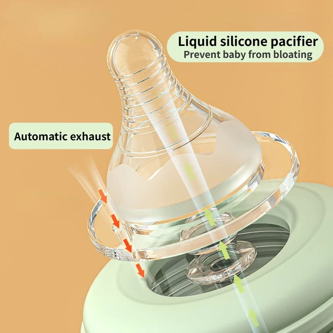Baby Bottle with Handle and Pacifier Set