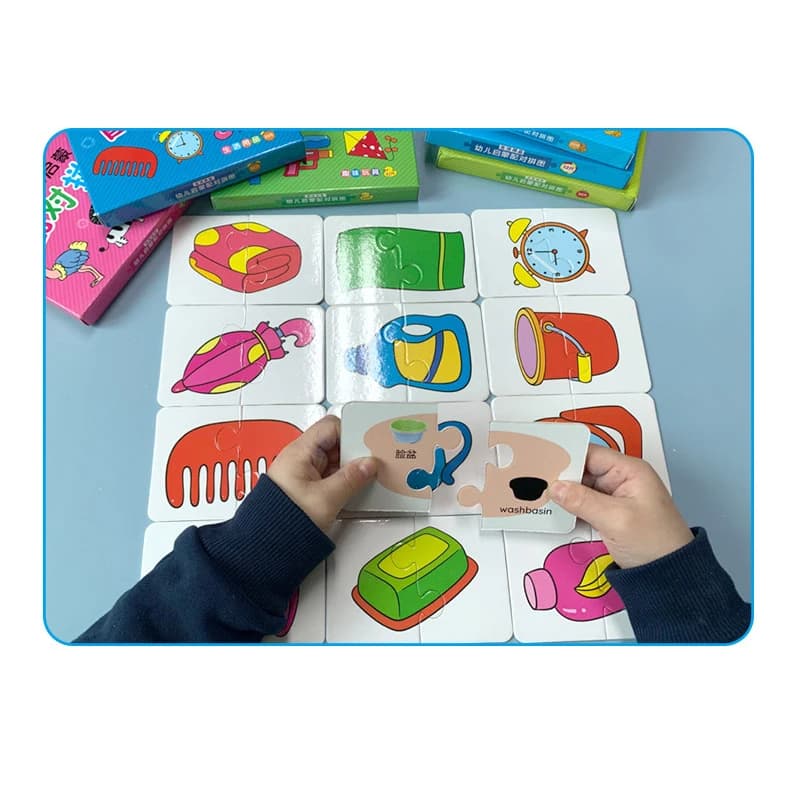 Montessori Matching Puzzle Cards for Toddlers