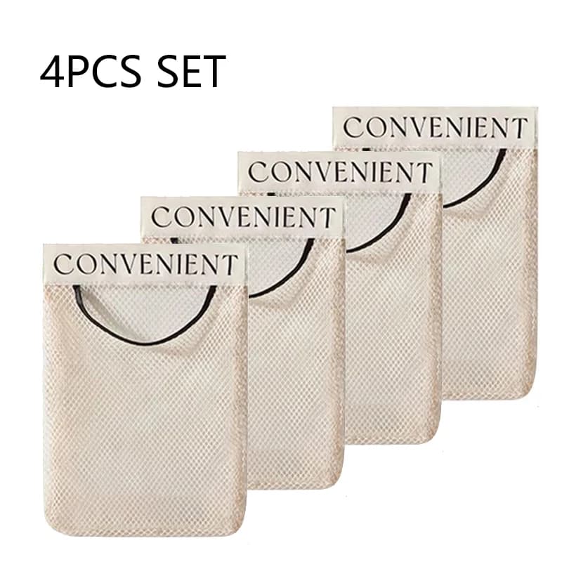 Wall Mount Mesh Storage Bag Organizer