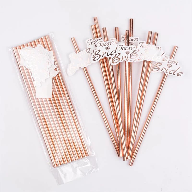 Team Bride Straws Wedding Decoration