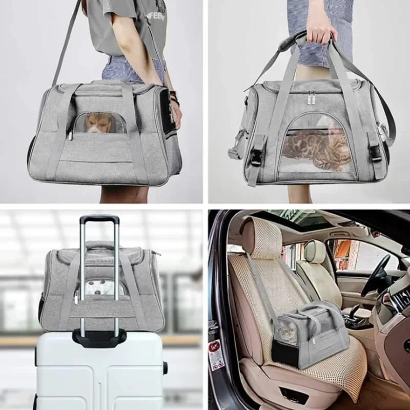 Soft-Sided Pet Carrier for Large And Medium Cats Dog Carriers for Big Medium Cats And Puppy Travel Comfortable Cage Free
