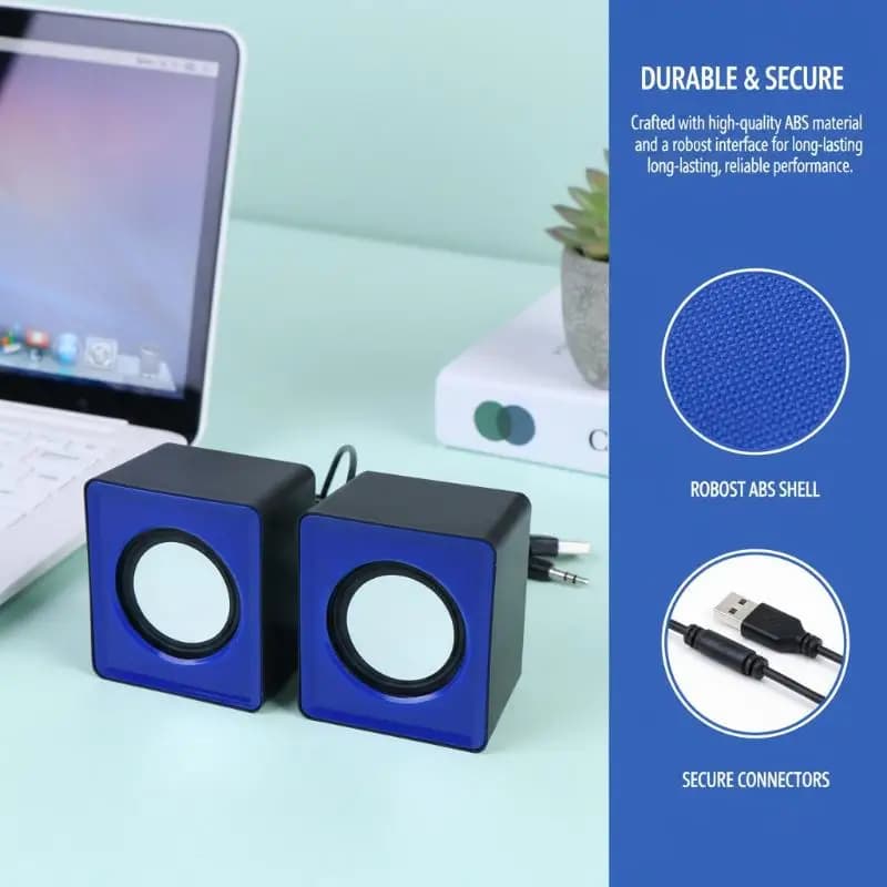 Stereo Desktop Computer Speakers USB Powered