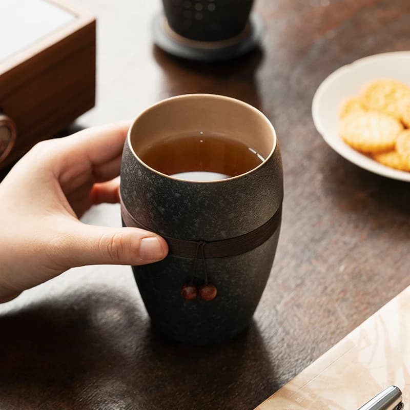 Ceramic Tea Cup with Infuser and Lid