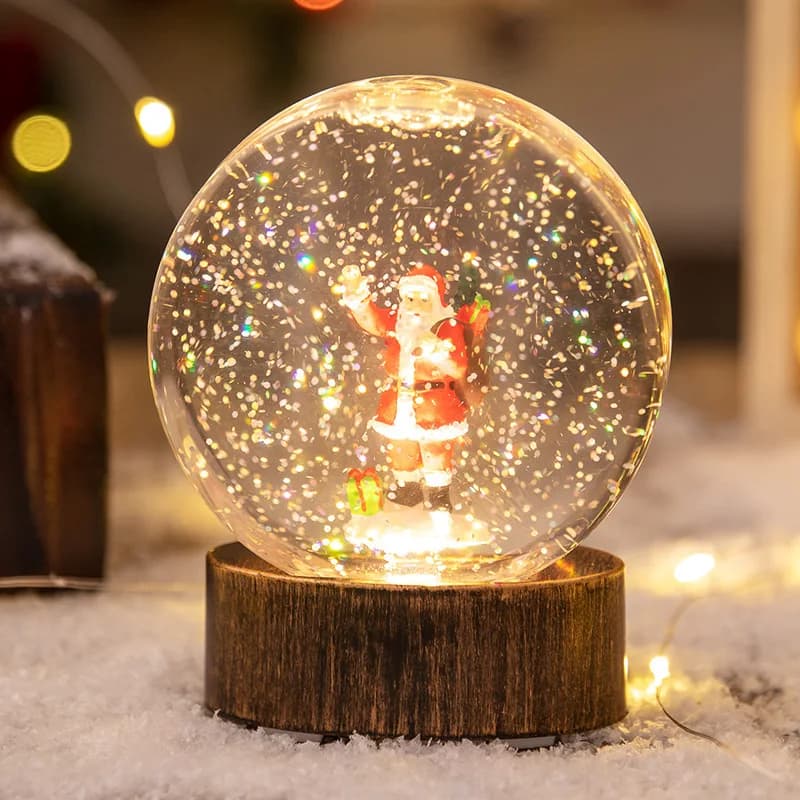 Illuminated Crystal Ball Night Light Wind Lamp