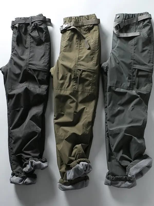 Men's Winter Fleece Lined Outdoor Work Pants