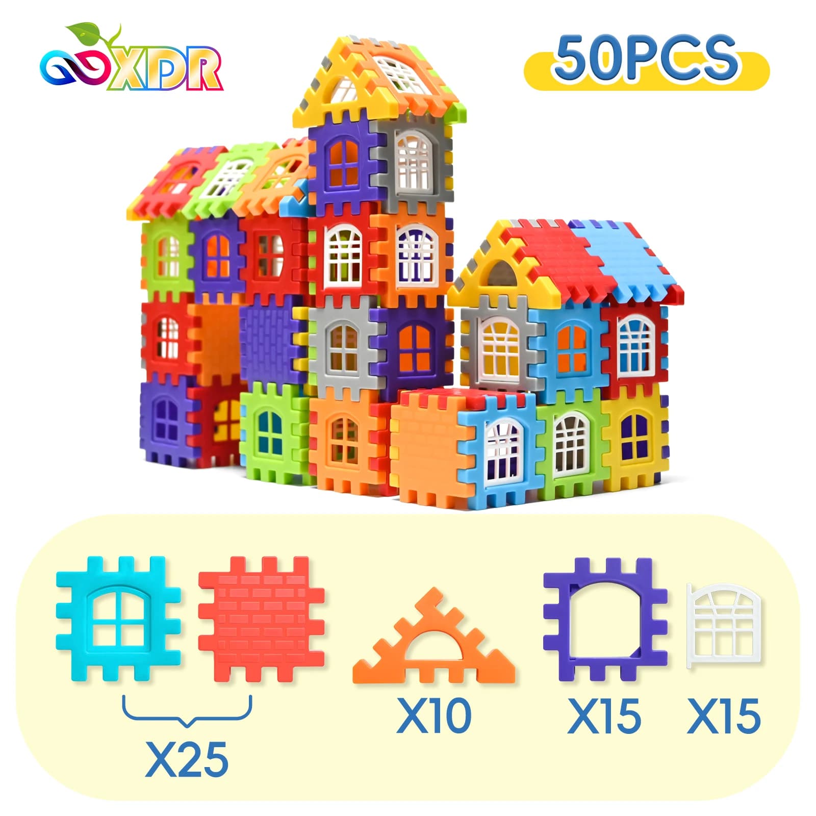 Colorful Building Block House Construction Set