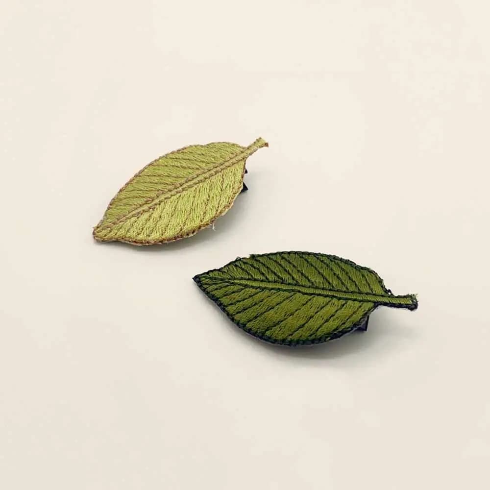 Knitted Leaf Hair Clip Barrette