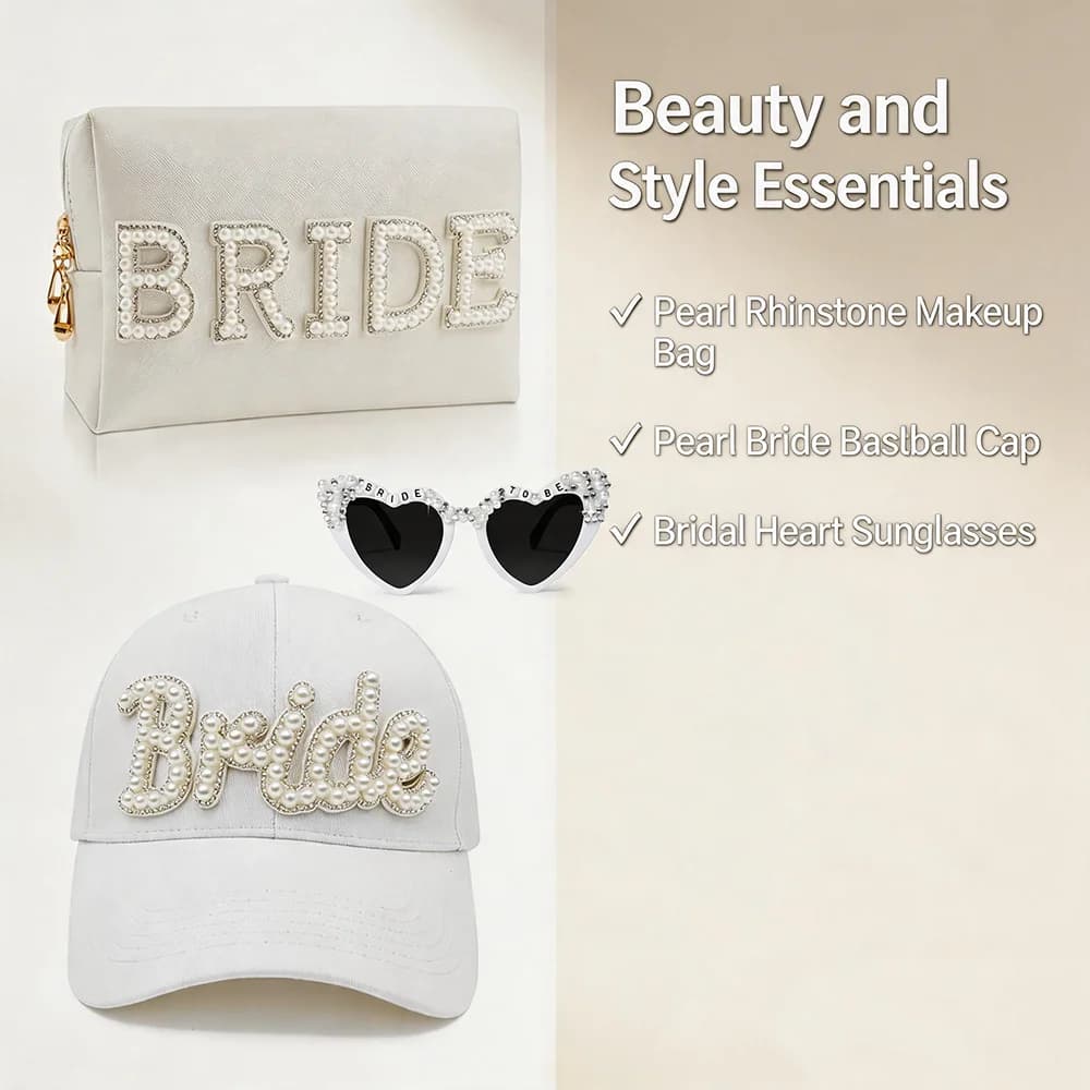 White Bridal Bachelorette Party Accessories Kit
