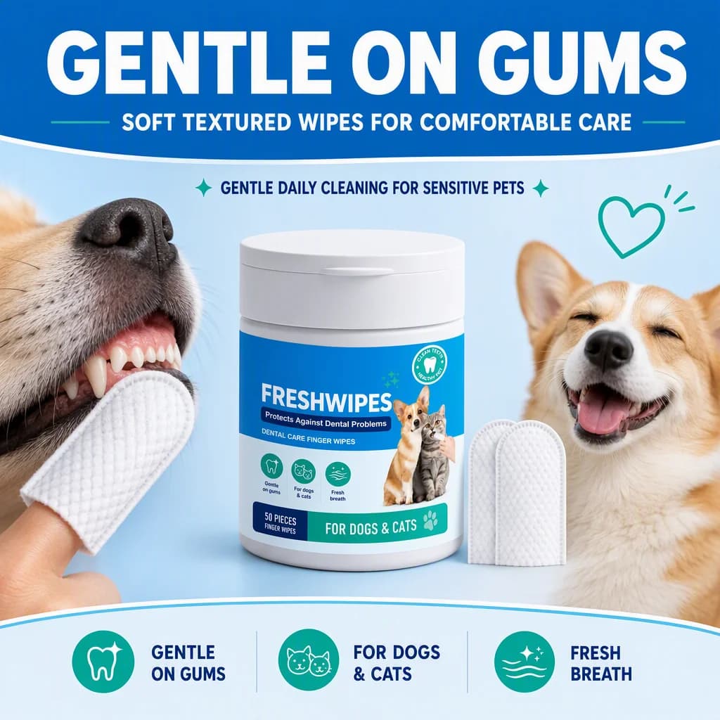 Pet Dental Finger Wipes for Dogs and Cats