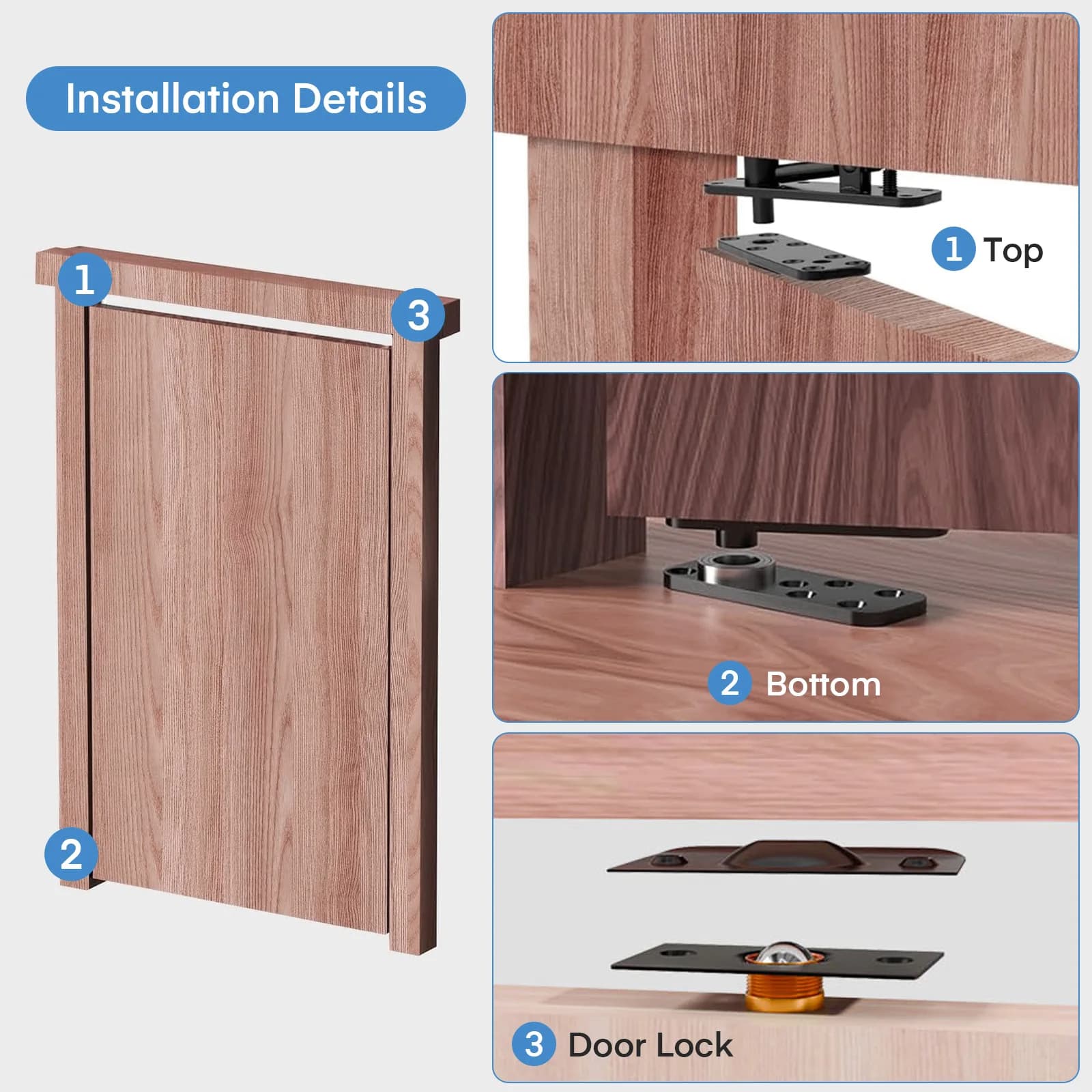 Heavy Duty Hidden Door Hinge 360 Degree Pivot