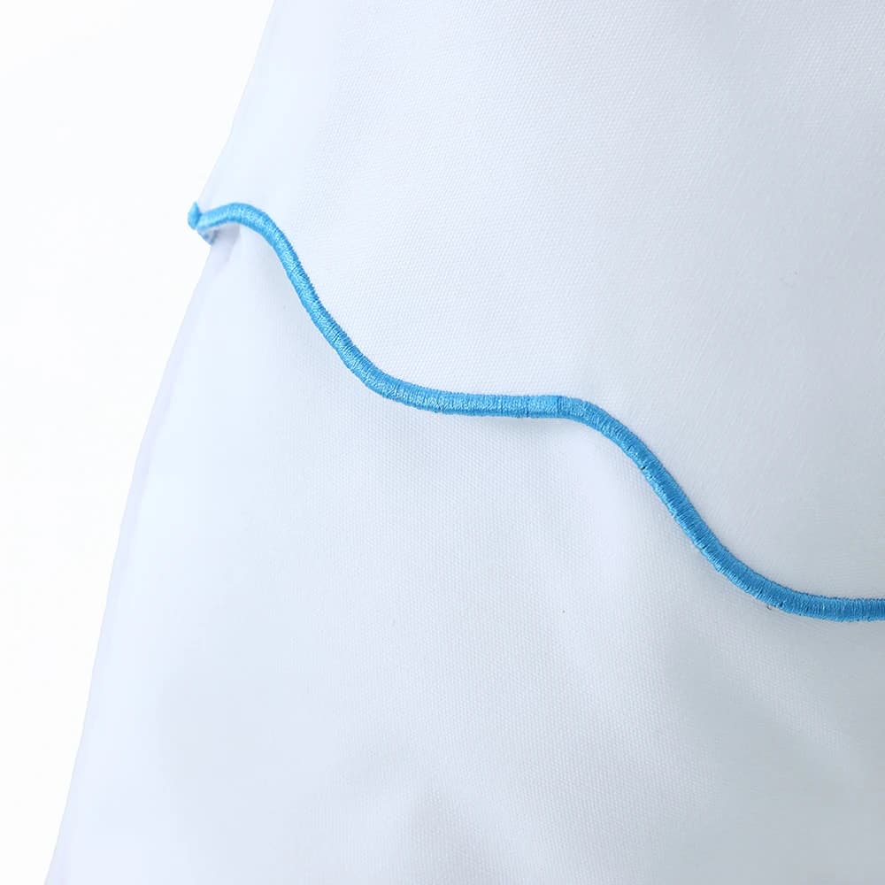 Christmas Stocking with Embroidered Scallop Cuff