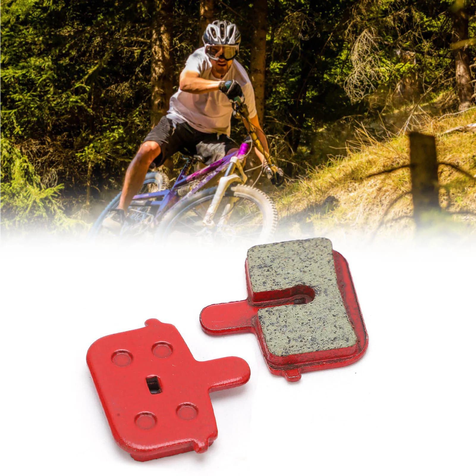 Bicycle Brake Pads Resin Semi-Metal 8 Pack