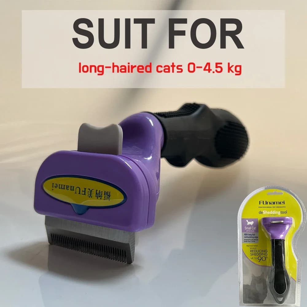 Pet Deshedding Brush with Curved Edge