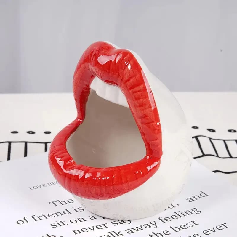 Ceramic Lips Shaped Serving Bowl