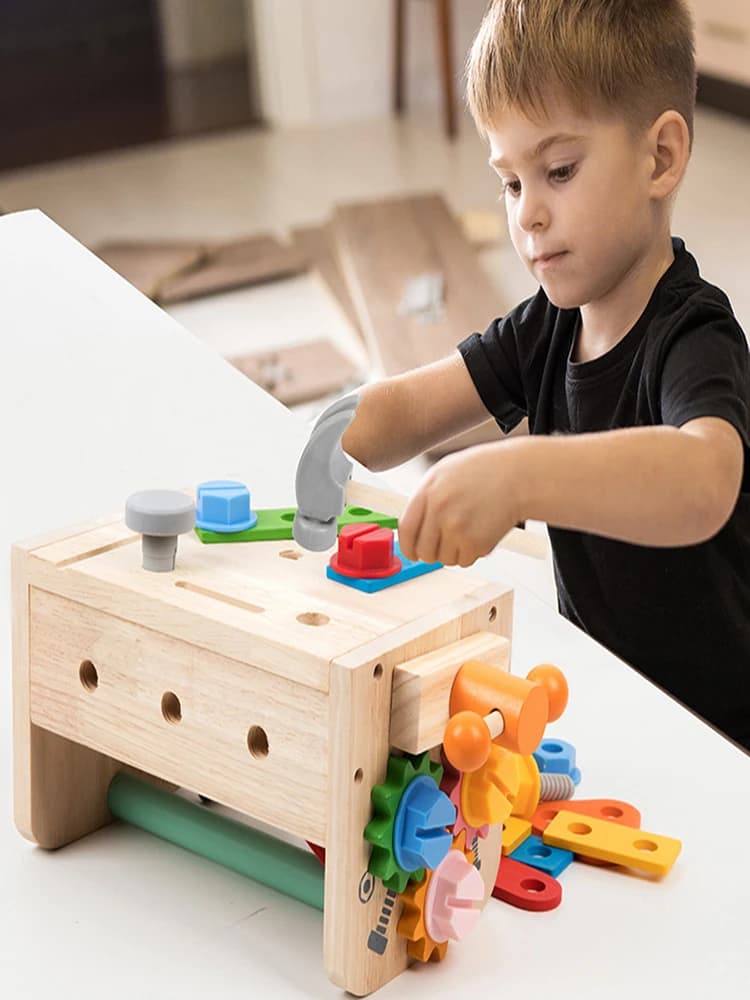 Wooden Kids Tool Bench Workbench Set