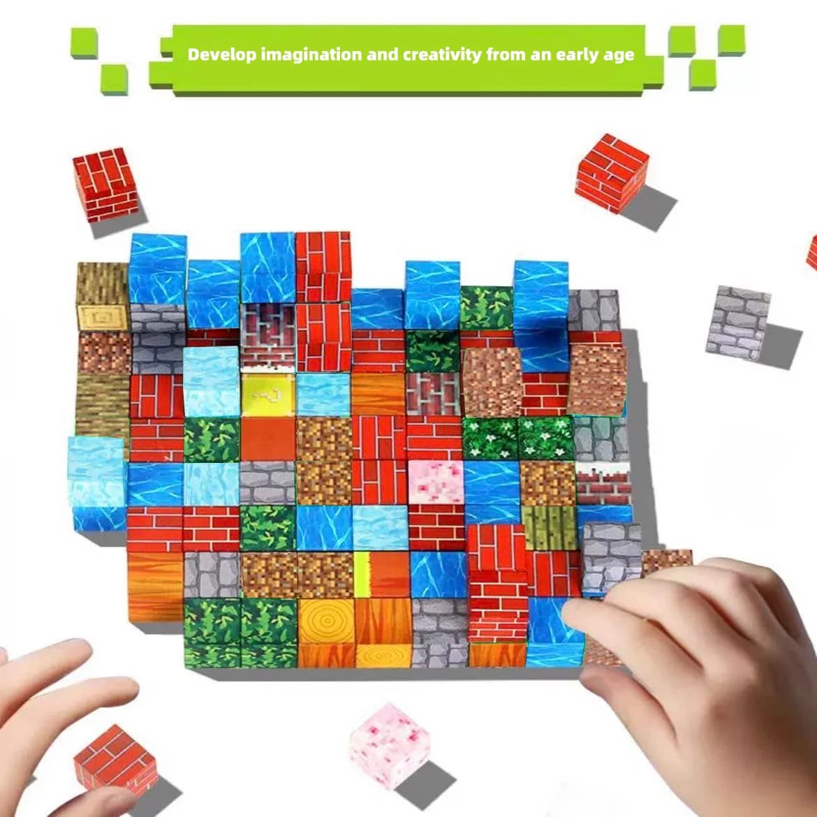 Children's Building Blocks Set with Play Table