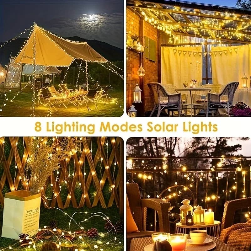 Solar LED String Lights Outdoor Waterproof