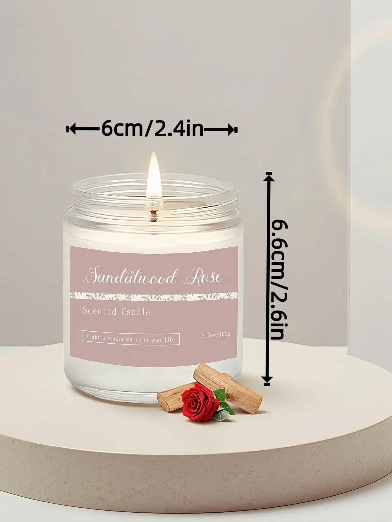 Scented Candle with Essential Oil Fragrance