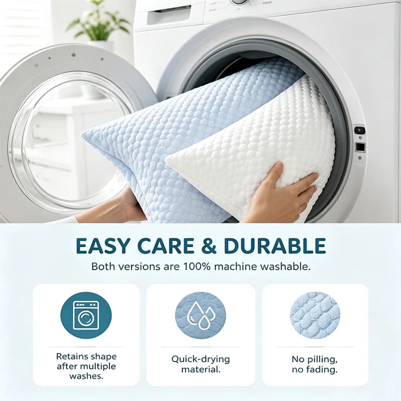 Bamboo Fiber Cooling Pillowcase with Zip