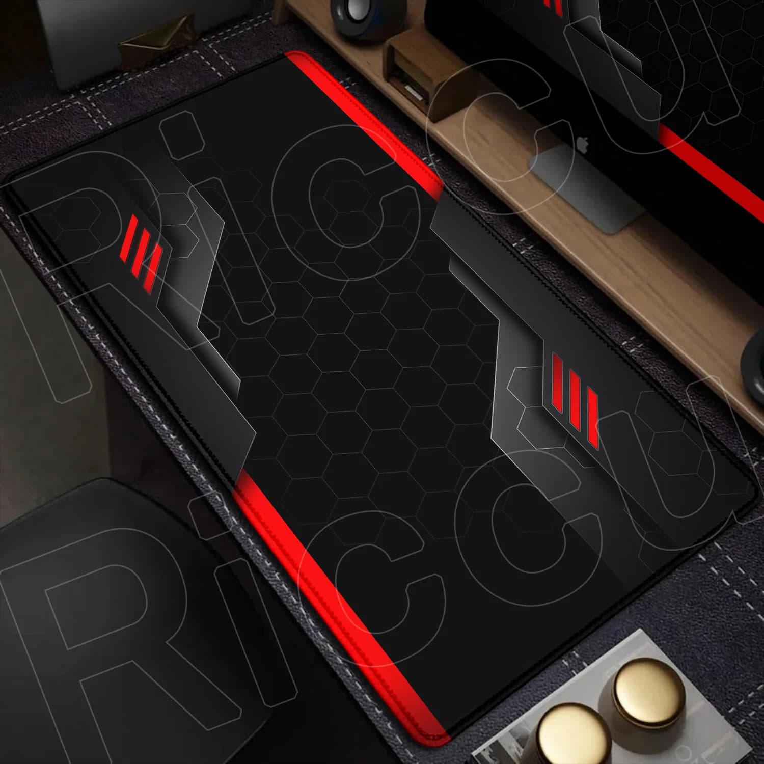 Large Gaming Desk Mouse Pad with Sci-Fi Design