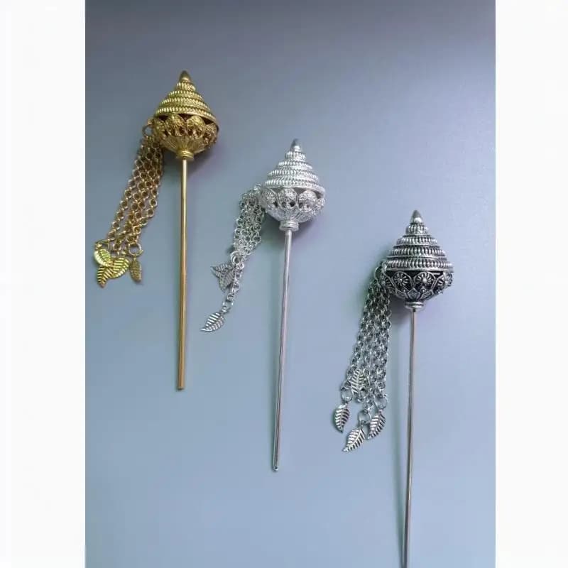 Ancient Style Metal Hair Stick Tassel Headwear