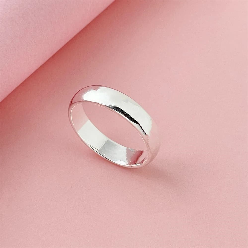 925 Sterling Silver Smooth Round Band Ring