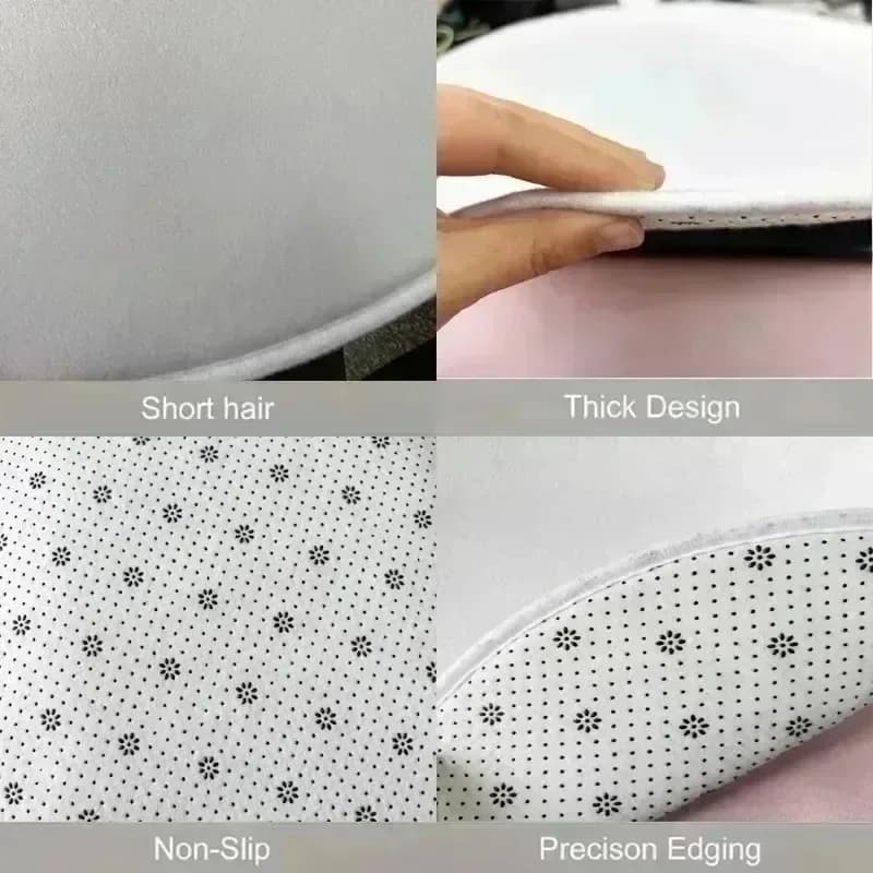 Round Kids Room Cute Geometric Theme Area Rug Rainbow Cloud Mat Non Slip Soft Safe Stylish for Bedroom Playroom Home Decor