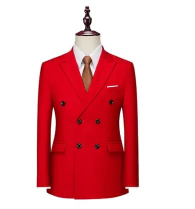 Men's Double Breasted Peak Lapel Blazer