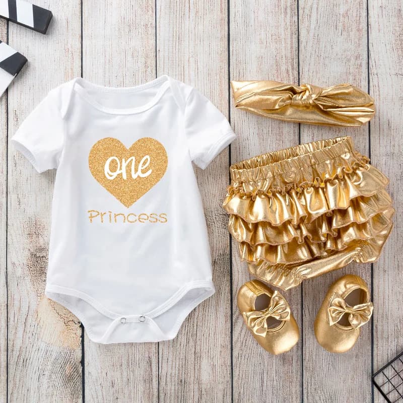Newborn Baby Clothes Bodysuit For Newborn Top Short-Sleeve One Year Birthday Clothes Baby Girl Kids Rompers Playsuit