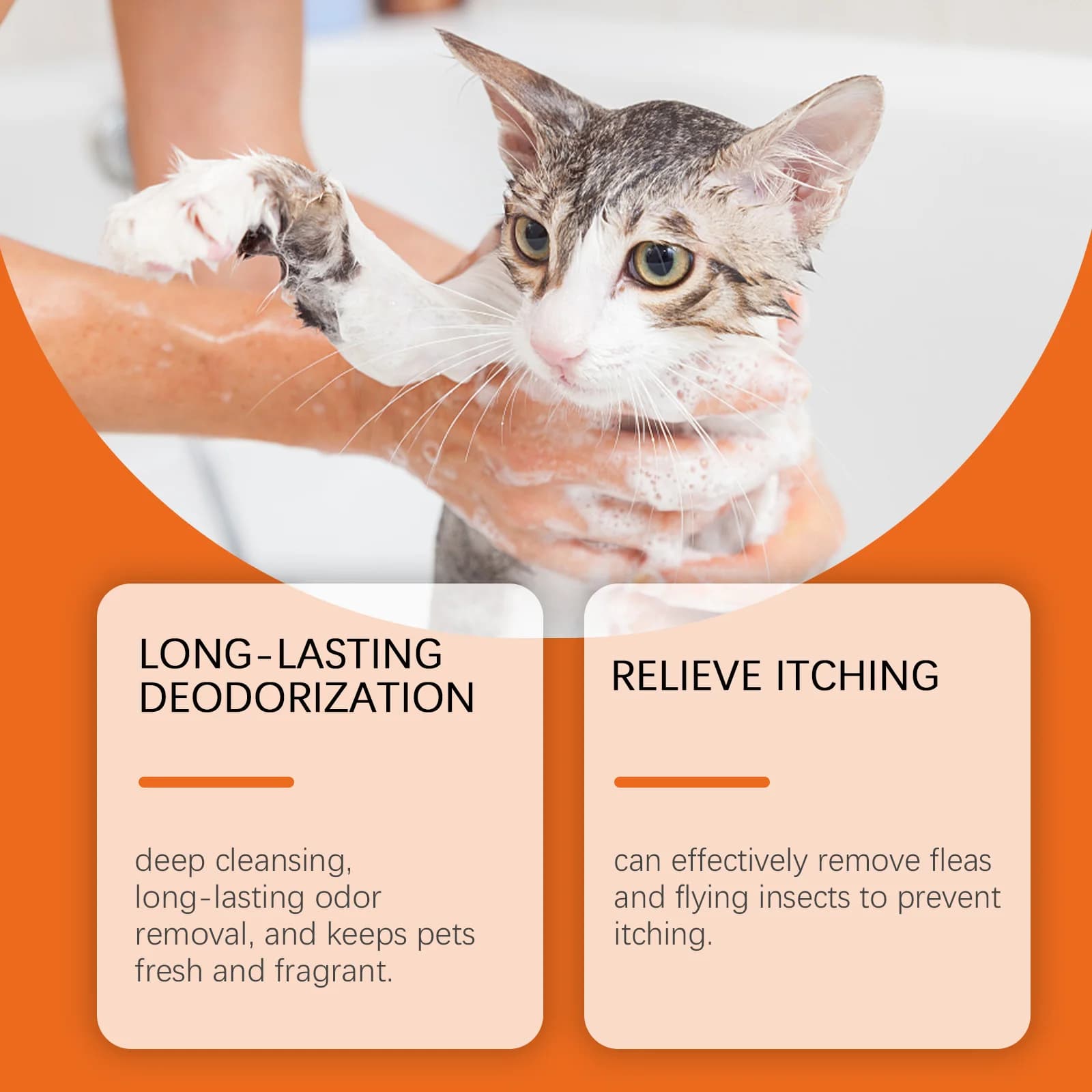 Pet Shampoo for Dogs & Cats Deep Cleansing Pet Skin Remove Odor Control Relieve Itching Keep Ph Balance Fluffy Soft Shower Gel