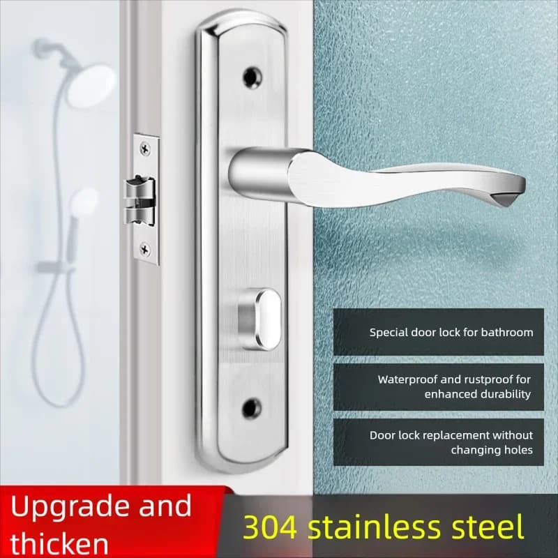 Bathroom Door Lock With Aluminum Alloy Handle