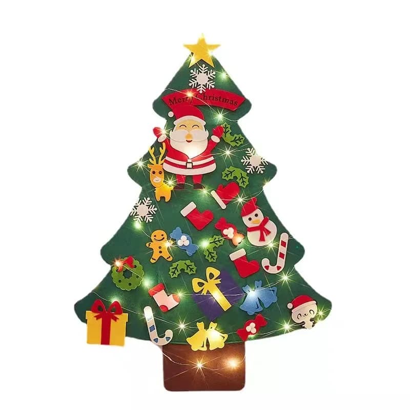 DIY Felt Christmas Tree Wall Hanging Set