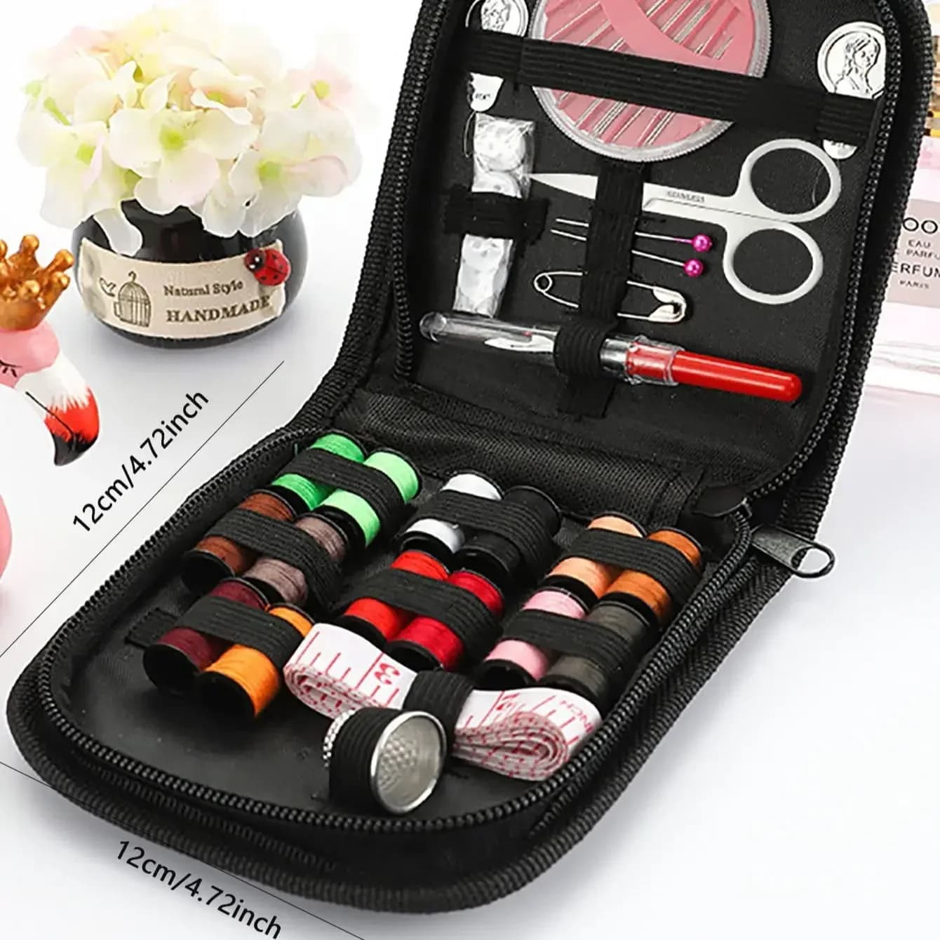 1set - Sewing Kit for Adults - Complete Hand Sewing Starter Set for Beginners, Travel - Perfect for DIY, Crafting, and Mending