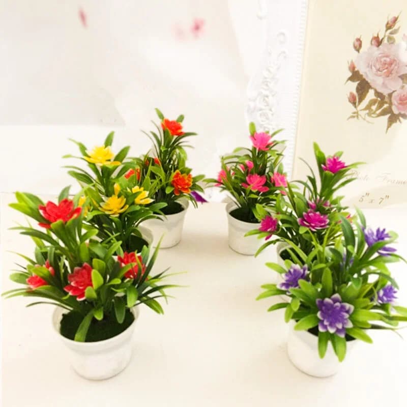 Artificial Lotus Flower Plant Pot Arrangement