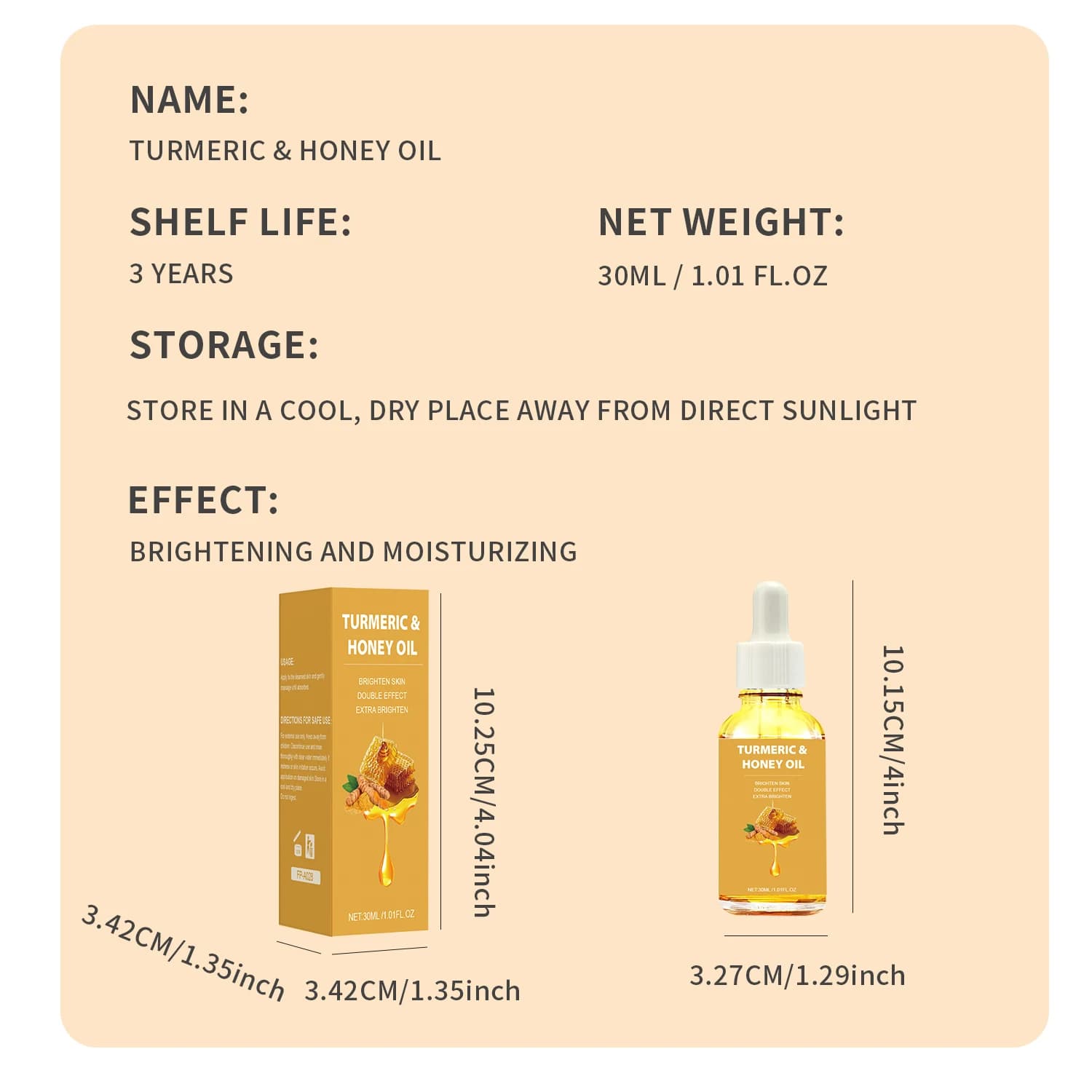 Turmeric Honey Face Oil and Moisturizing Cream Set