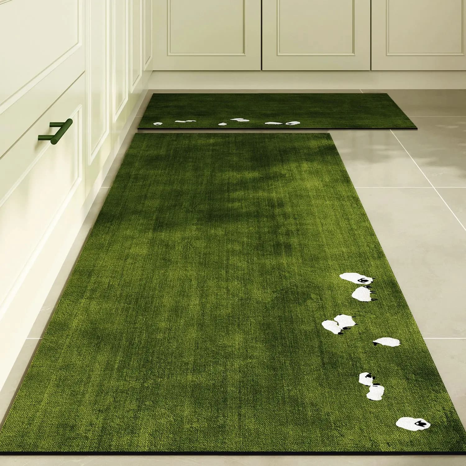 Animal Print Flannel Runner Rug