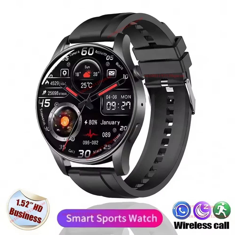 2026 New Smart Watch Men AMOLED HD Screen GPS Motion Trajectory Heart Rate Bluetooth Calls SmartWatch IP68 Waterproof Watch Ht30