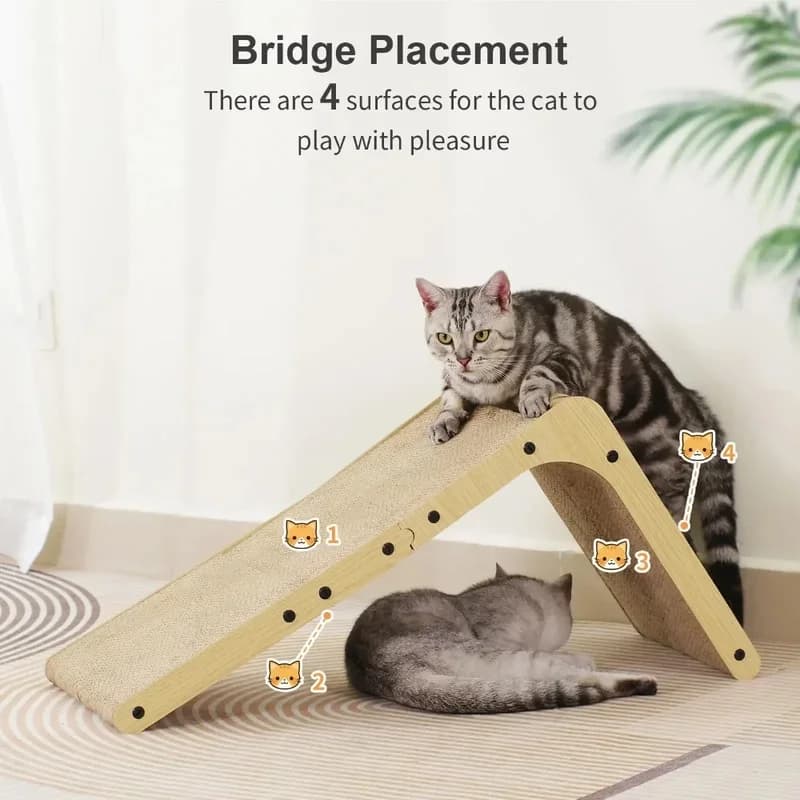 L-Shaped Corrugated Cardboard Cat Scratch Post