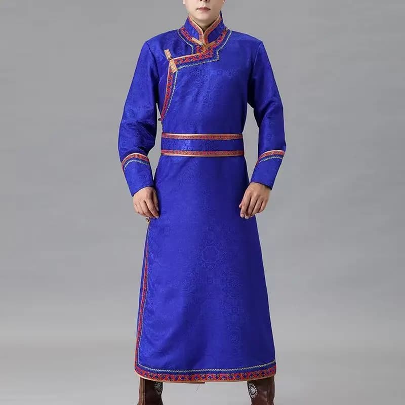 Men's Mongolian Traditional Long Robe