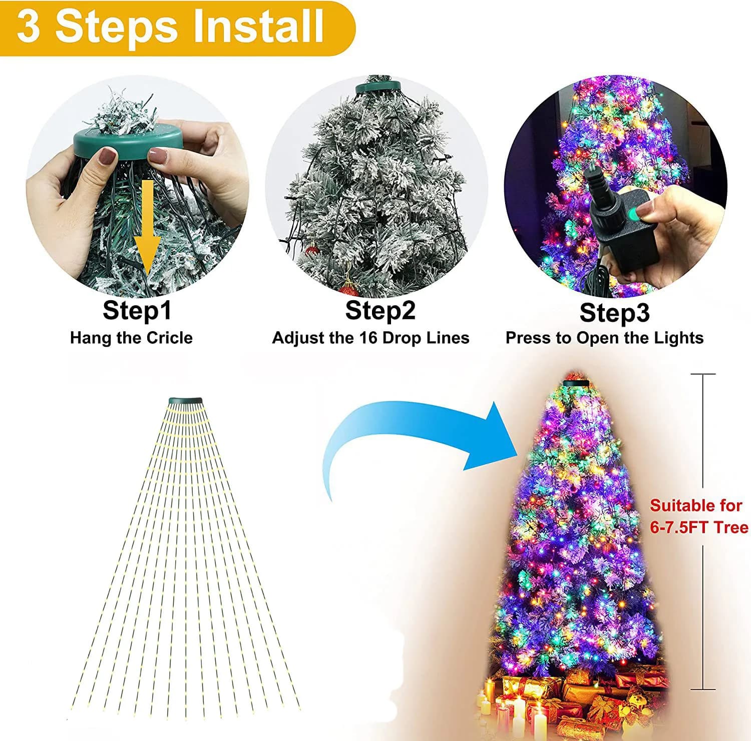 Waterproof RGB String Lights for Christmas