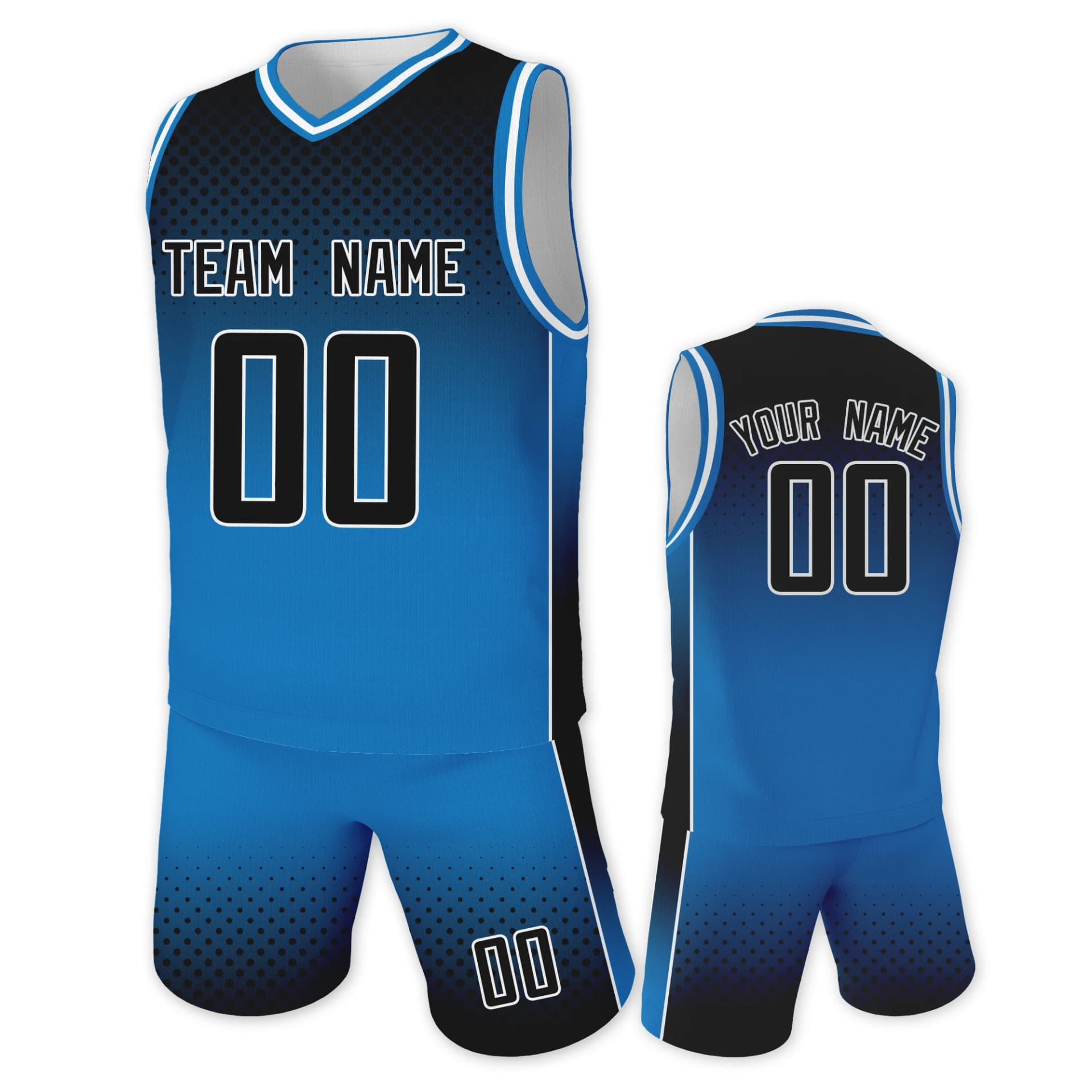 Custom Kids Basketball Jersey and Shorts Kit