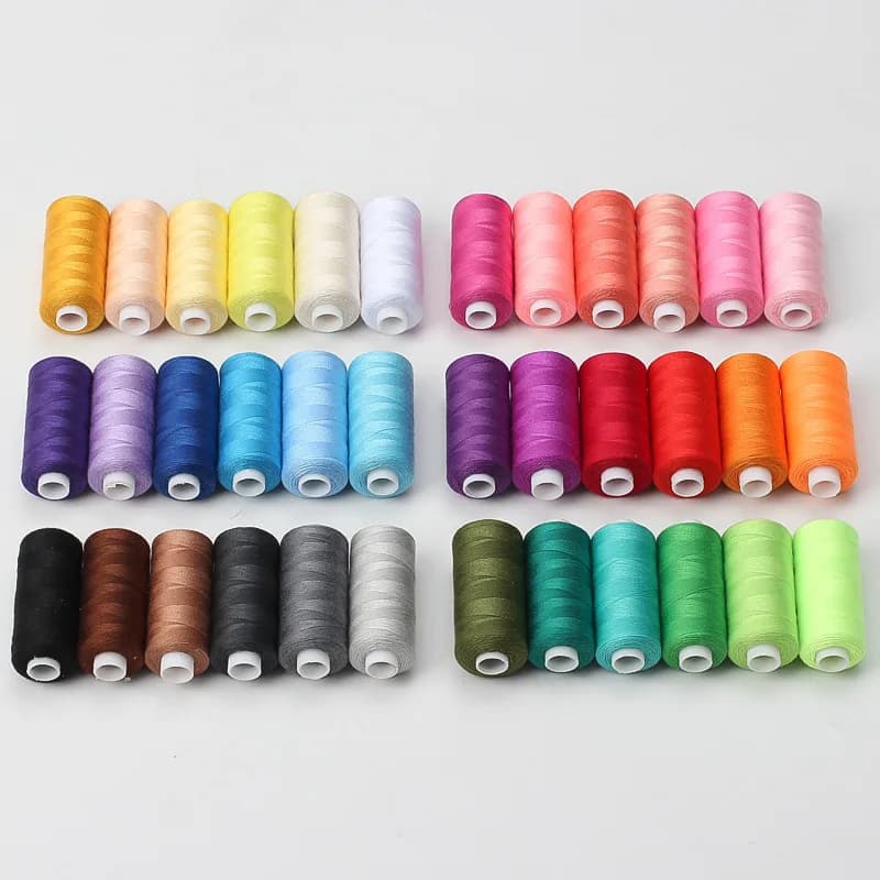 Assorted Colors Polyester Sewing Thread 6-Pack
