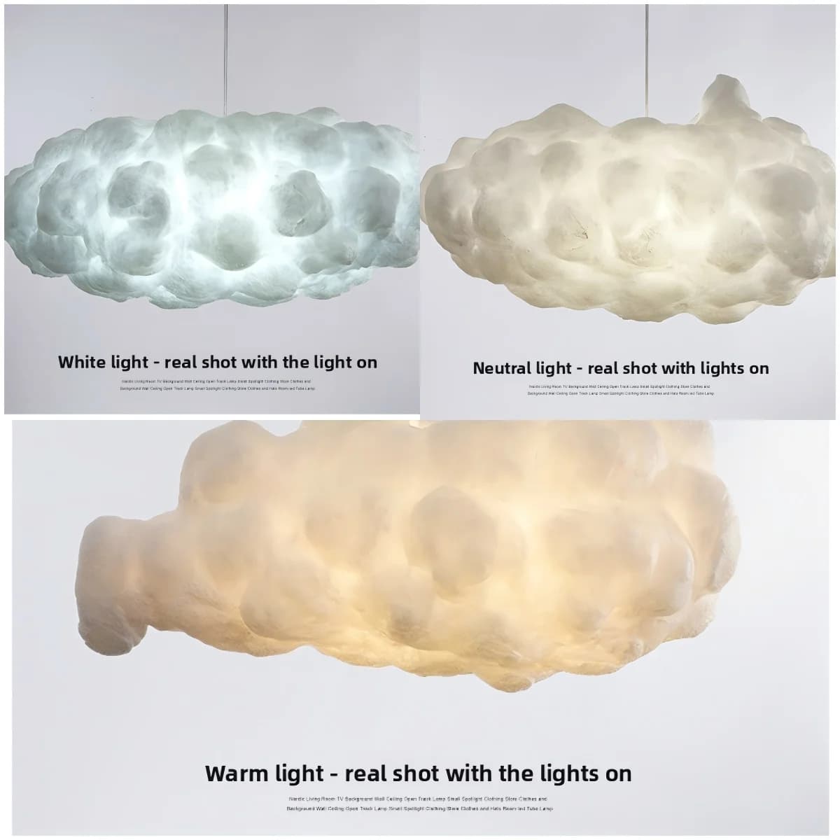 Kids' Room New Design Pendant Lamp - 11 Style Options Simulation Cloud Silk Cotton LED for Living Restaurant Indoor Decor