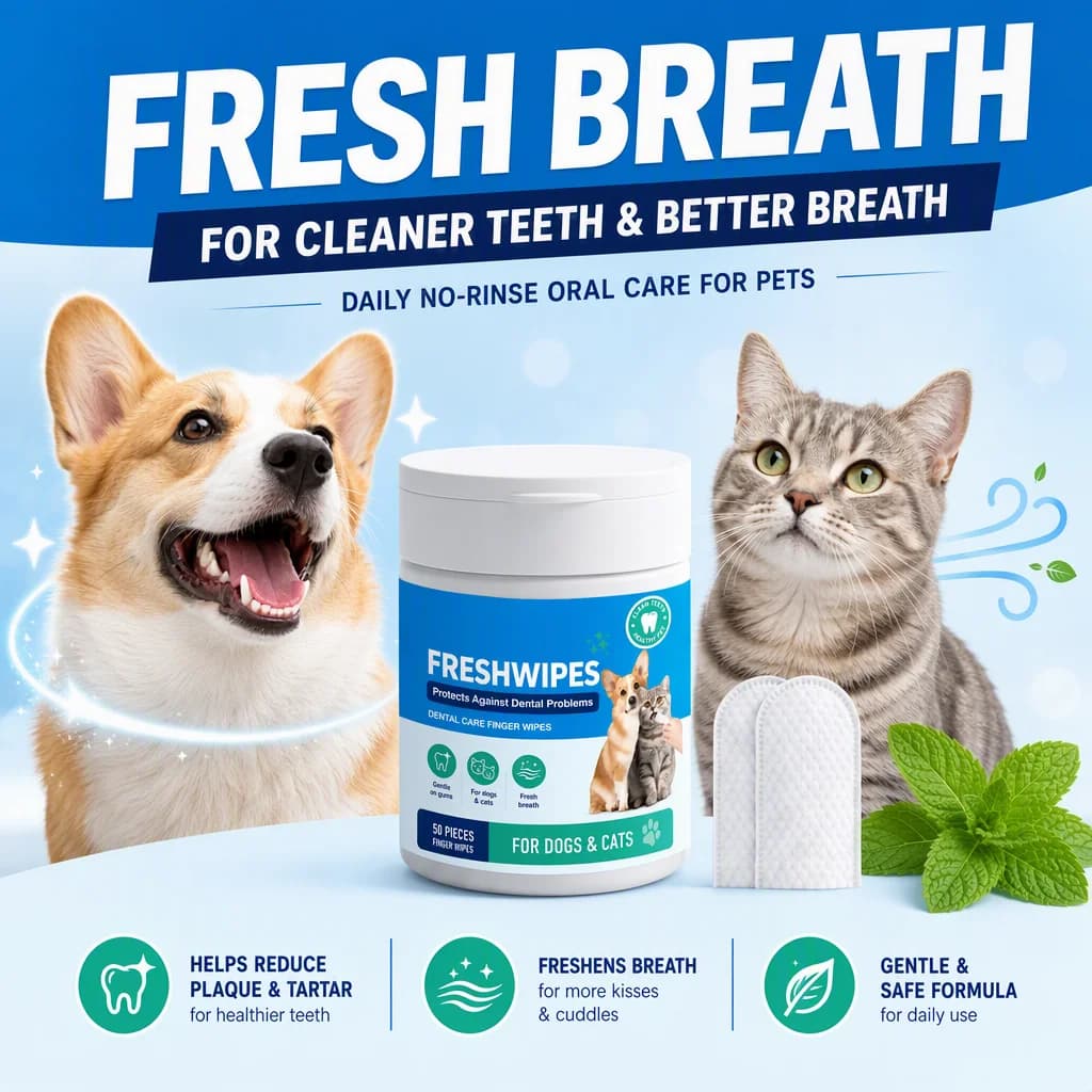 Pet Dental Finger Wipes for Dogs and Cats