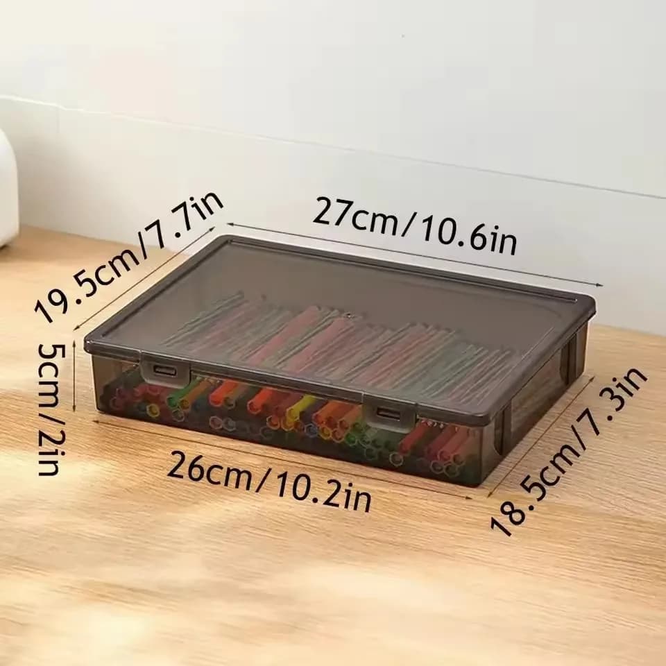 Plastic Document Storage Box with Dust Protection