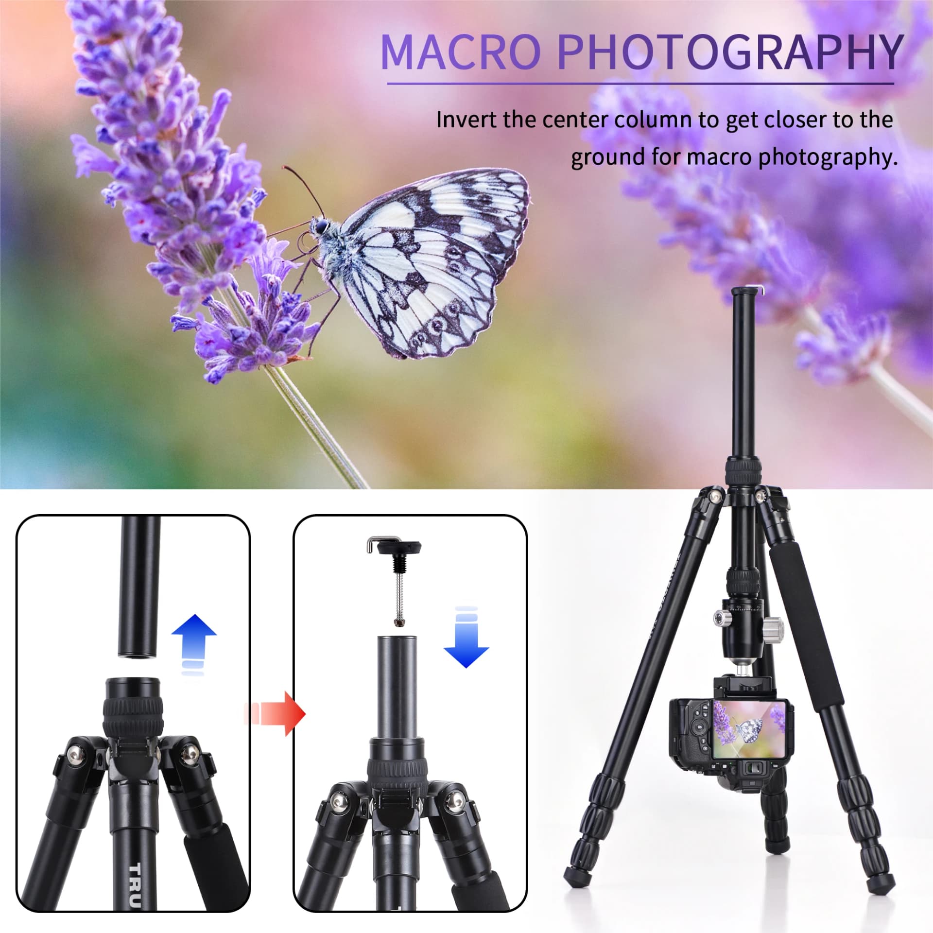 Travel Tripod for Camera DSLR Aluminum