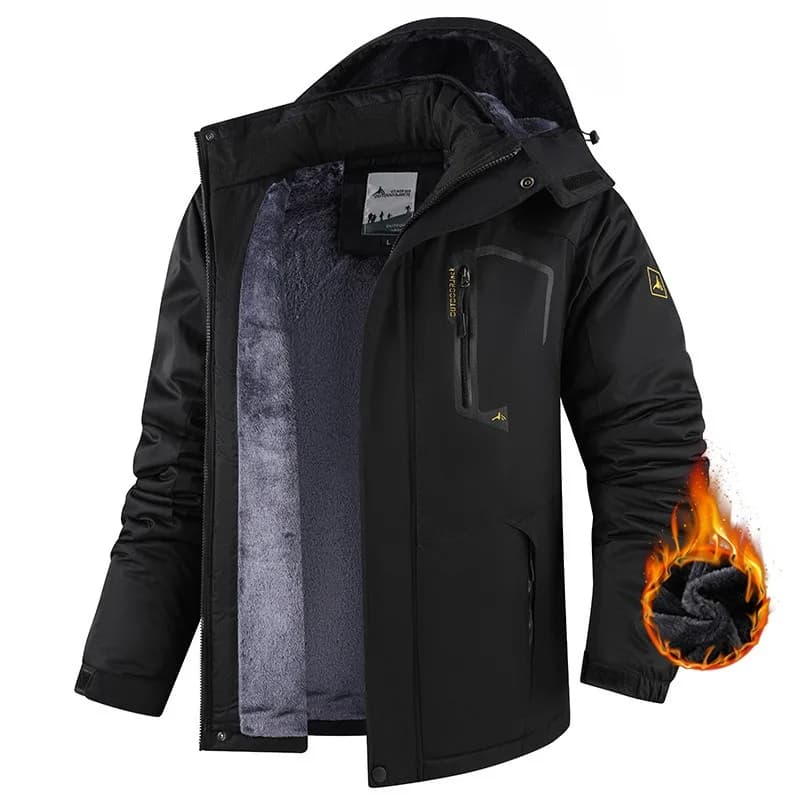 Men's Winter Parka with Fleece Hood