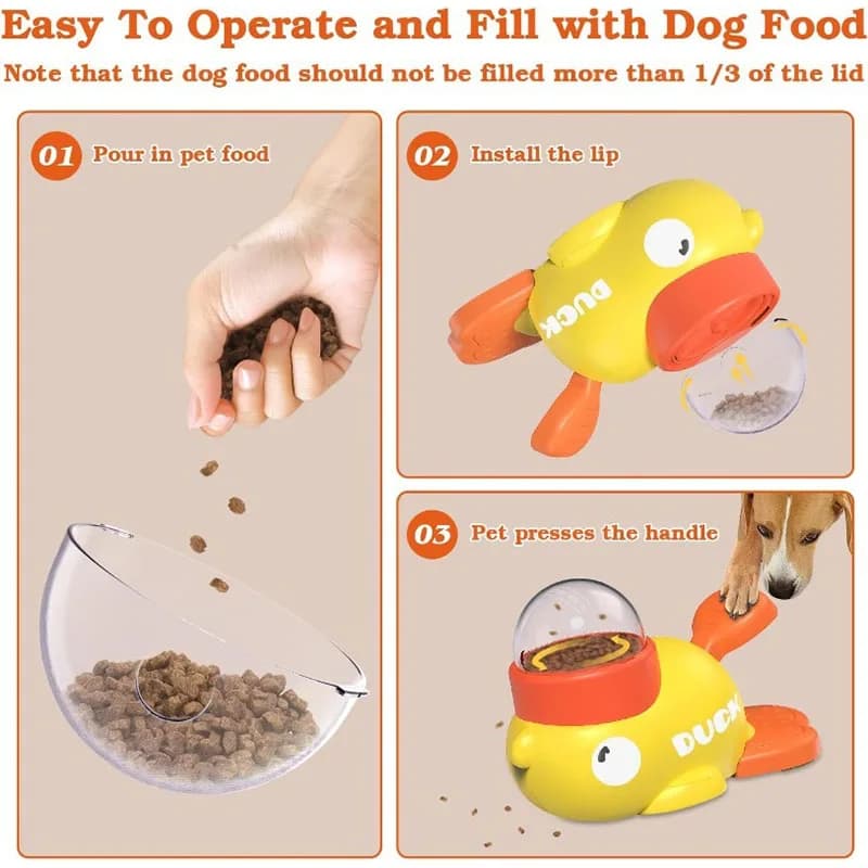 Interactive Dog Puzzle Feeder With Button