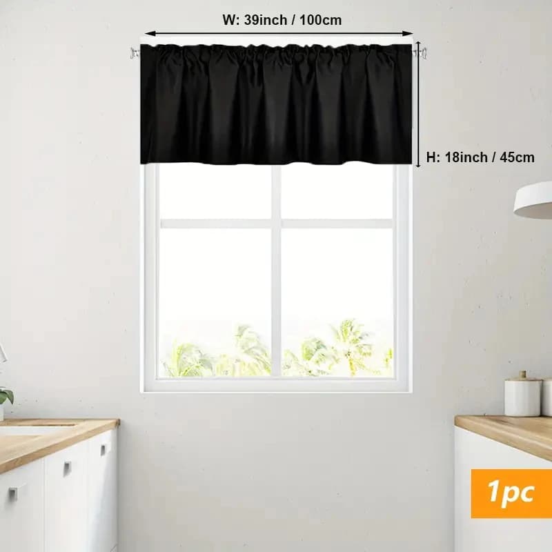 Solid Color Blackout Curtain Valance