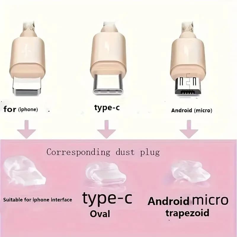 1pcs Simple Flowers Phone Dust Plug Accessories Decoration Hanging Pendant for iPhone for Samsung Type-C Charging Port